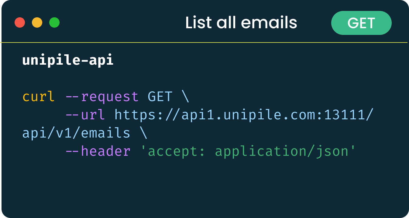 Tüm e-postaları listele gmail api