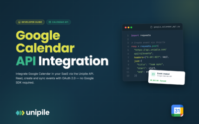 Guía para la integración de la API de Google Calendar