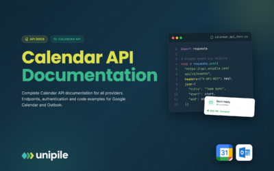Guía de documentación de la API de calendario para todos los proveedores