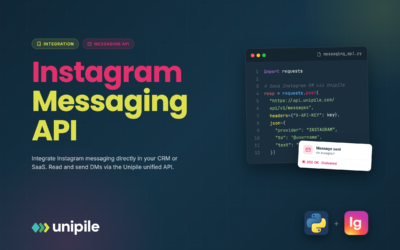 API de mensajería de Instagram: Integra las conversaciones en tu CRM o plataforma SaaS