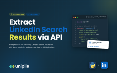 Extraer la API de resultados de búsqueda de LinkedIn: Buenas prácticas