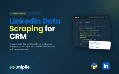 Extracción de datos de LinkedIn para CRM, software e información empresarial