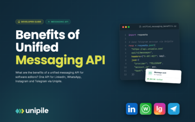 ¿Cuáles son las ventajas de la API de mensajería unificada para los editores de software?
