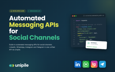 Guía de API de mensajería automatizada para canales sociales