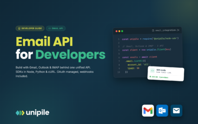 Email API for Developers: Build with Gmail, Outlook & IMAP (2026 Guide)