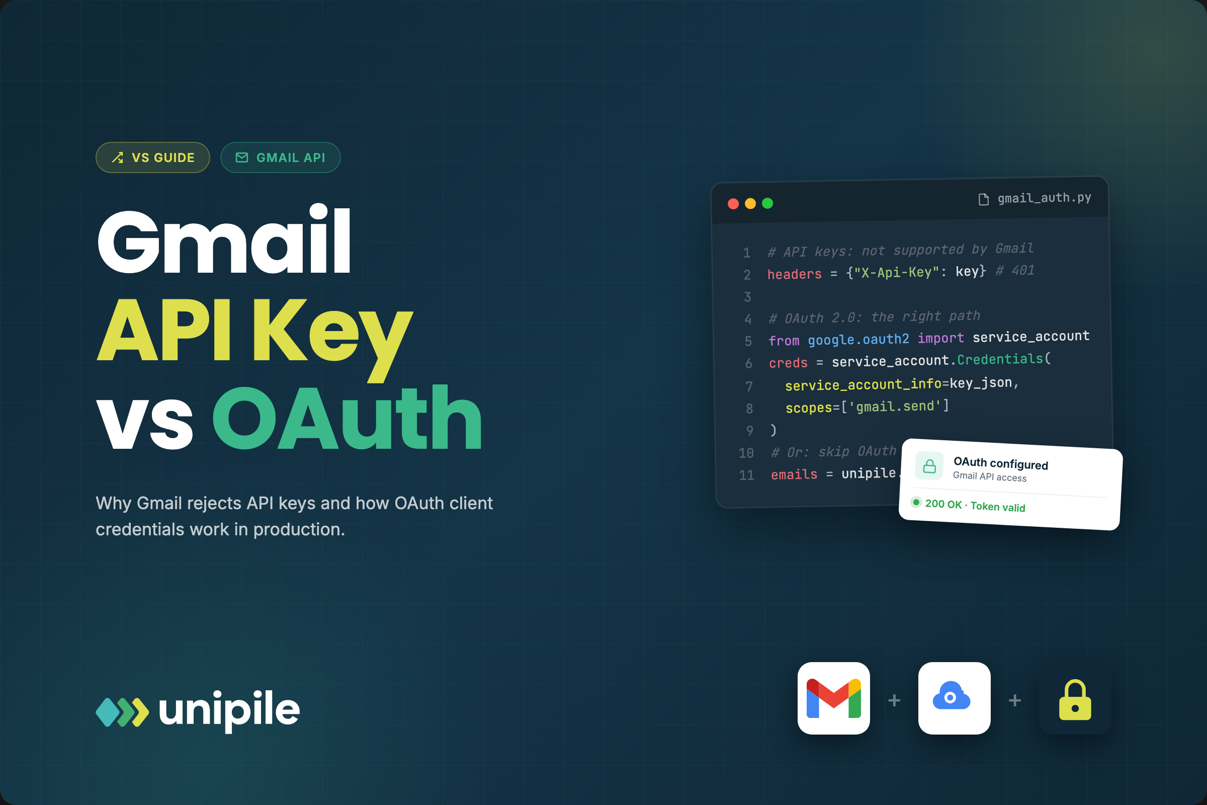 Gmail API Key vs OAuth: Why You Can't Skip OAuth (and What to Use ...